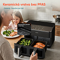 Cosori Dual Basket horkovzdušná fritéza 8,5 L, keramika
