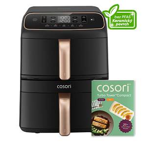 Cosori Turbo Tower Compact horkovzdušná fritéza 8,6 L, keramika, černá