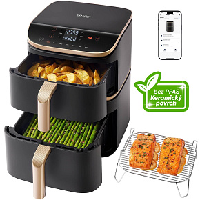 Cosori Turbo Tower Pro chytrá horkovzdušná fritéza 10,8l černá