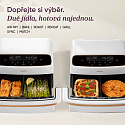 Cosori Dual Blaze Twin Fry Compact horkovzdušná fritéza 8,6 L, keramika, bílá