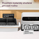 Cosori Dual Blaze Twin Fry Compact horkovzdušná fritéza 8,6 L, keramika, bílá