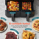 Cosori Dual Basket horkovzdušná fritéza 8,5 L, keramika